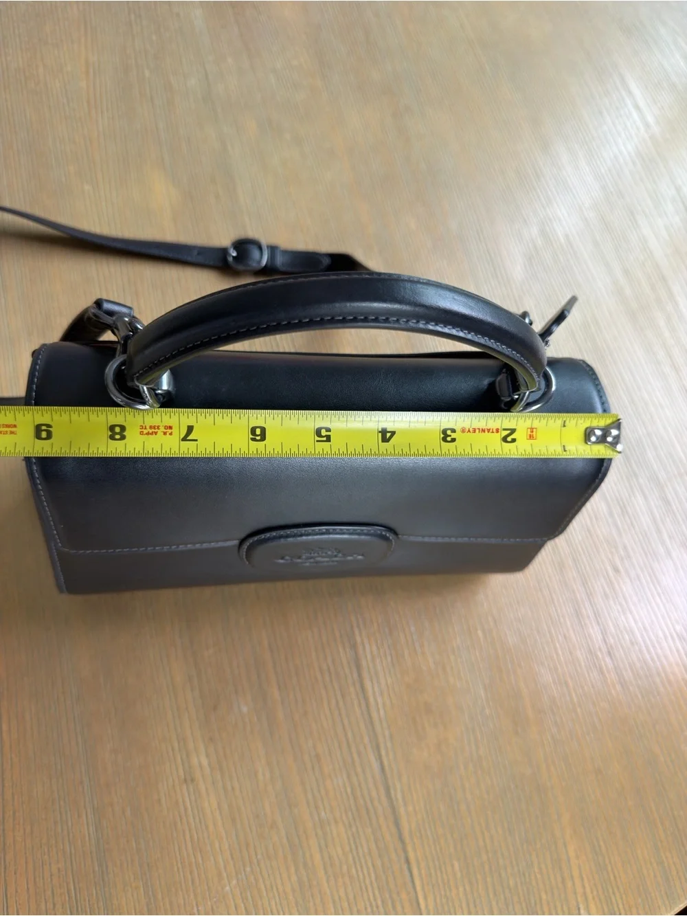 Coach Eliza Black Leather Top-Handle Crossbody Bag